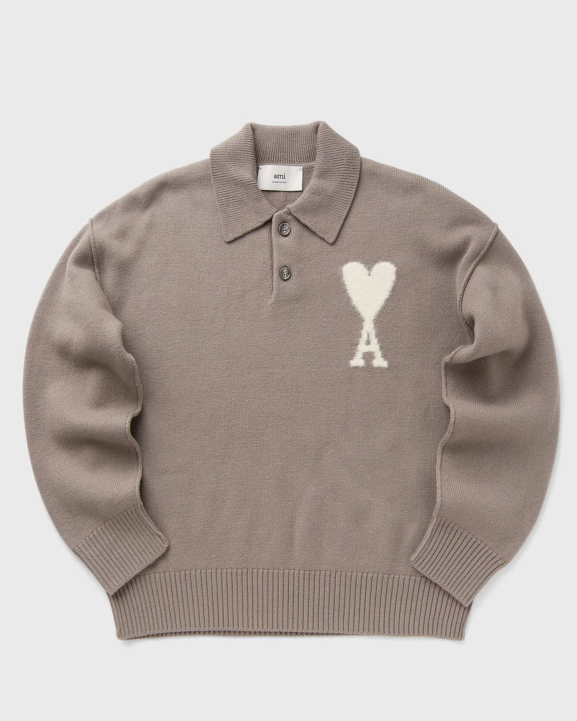 Villapaita AMI AMI Paris ADC Polo Sweater Ruskea | UPL390.KN0090-0957