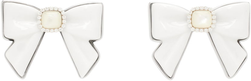 Korvakorut SHUSHU/TONG SHUSHU/TONG YVMIN Edition Bowknot Nacre Earrings Valkoinen | 25622WHT00DN2