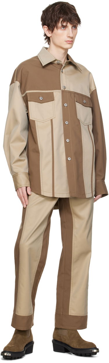 Paita Feng Chen Wang Feng Chen Wang Paneled Jacket Ruskea | FMS17JK13, 3