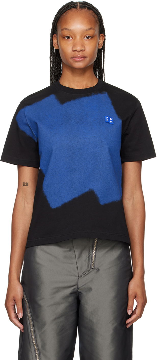 T-paita ADER ERROR Abstract Print Relaxed-Fit Cotton T-Shirt Sininen | BMSGFYTS0103BK, 0