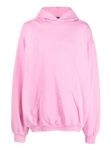 Huppari Balenciaga Destroyed Logo-Print Hoodie Vaaleanpunainen | 729361TNVL2