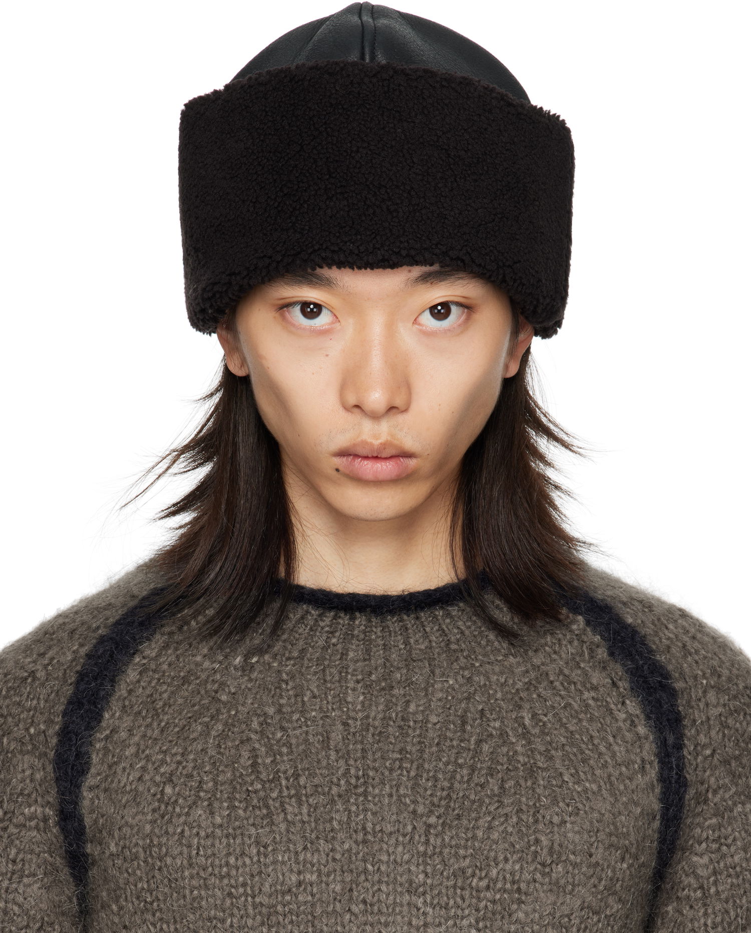 Hattu OUR LEGACY Our Legacy Blizzard Faux-Fur Trapper Hat Musta | A4258BD, 0