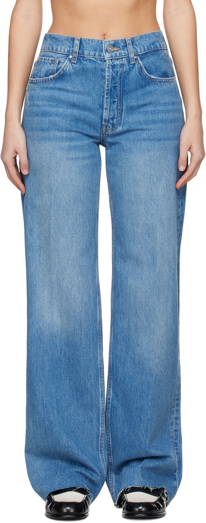 Jeans Anine Bing Anine Bing Hugh Wide-Leg Jeans Sininen | A-06-7135-447