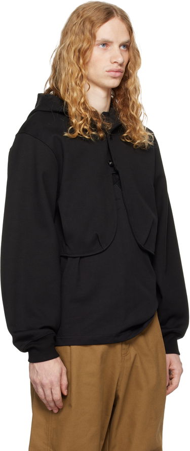 Huppari ADER ERROR Cropped Hoodie Musta | BN01FWHD0401BK, 1