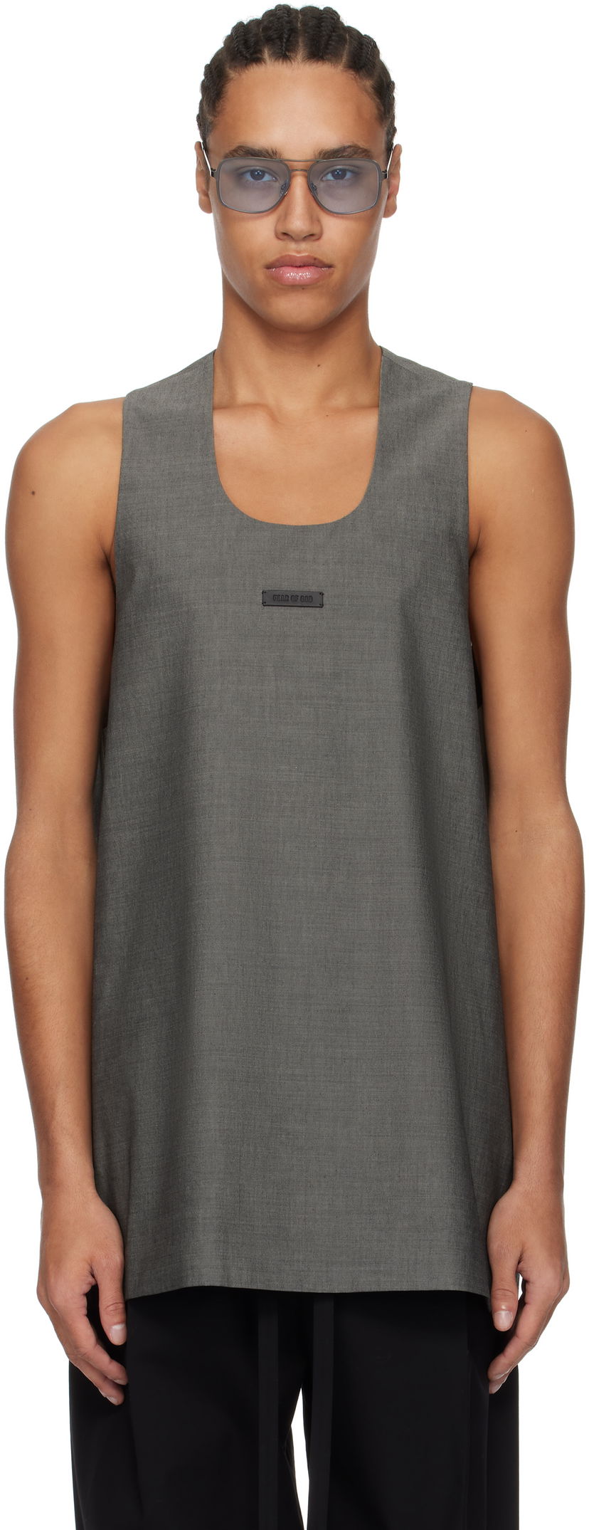 Tankkitoppi Fear of God Fear of God Oxford Tank Top Harmaa | FGE250-503OXF