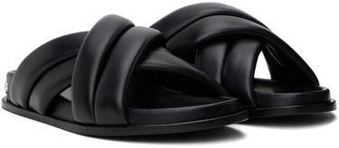 Tennarit ja kengät Anine Bing Lizzie Padded Leather Slides Musta | A-14-4028-007, 3