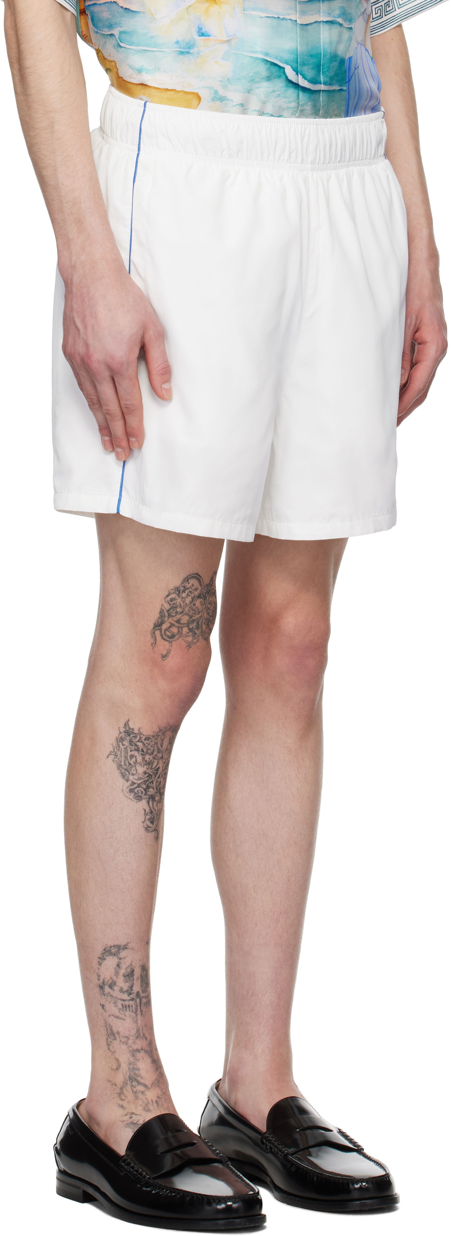 Uimapuvut Casablanca Casablanca Midnight Acropolis Windbreaker Shorts Valkoinen | MPS25-TR-029-01, 1