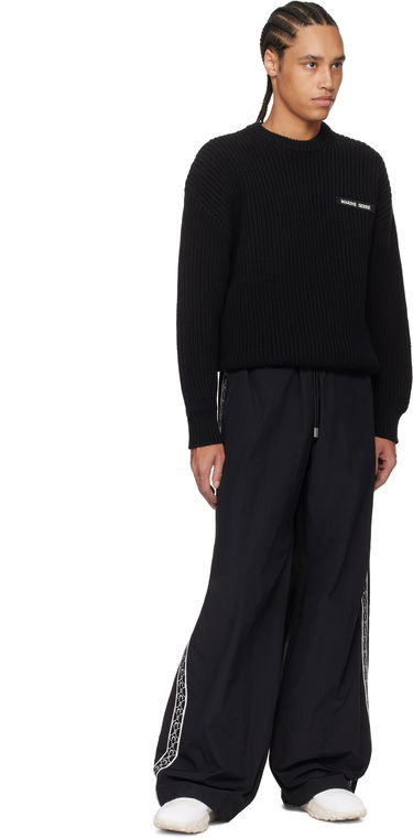 Villapaita Marine Serre Marine Serre Knit Crewneck Sweater Musta | UTK003A CKNI0529, 3