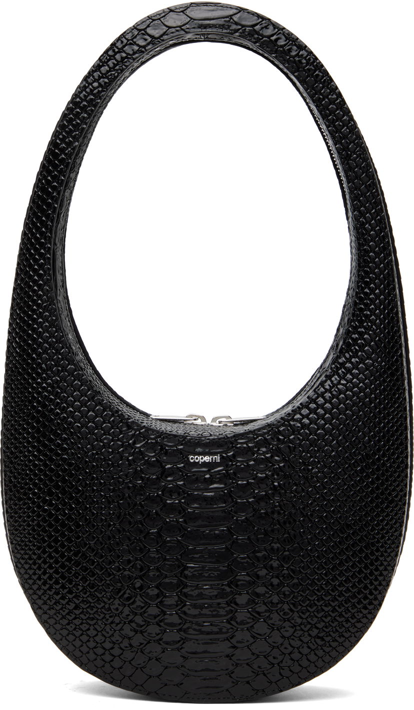 Käsilaukku Coperni Coperni Python Embossed Swipe Bag Musta | COPBA01F6047