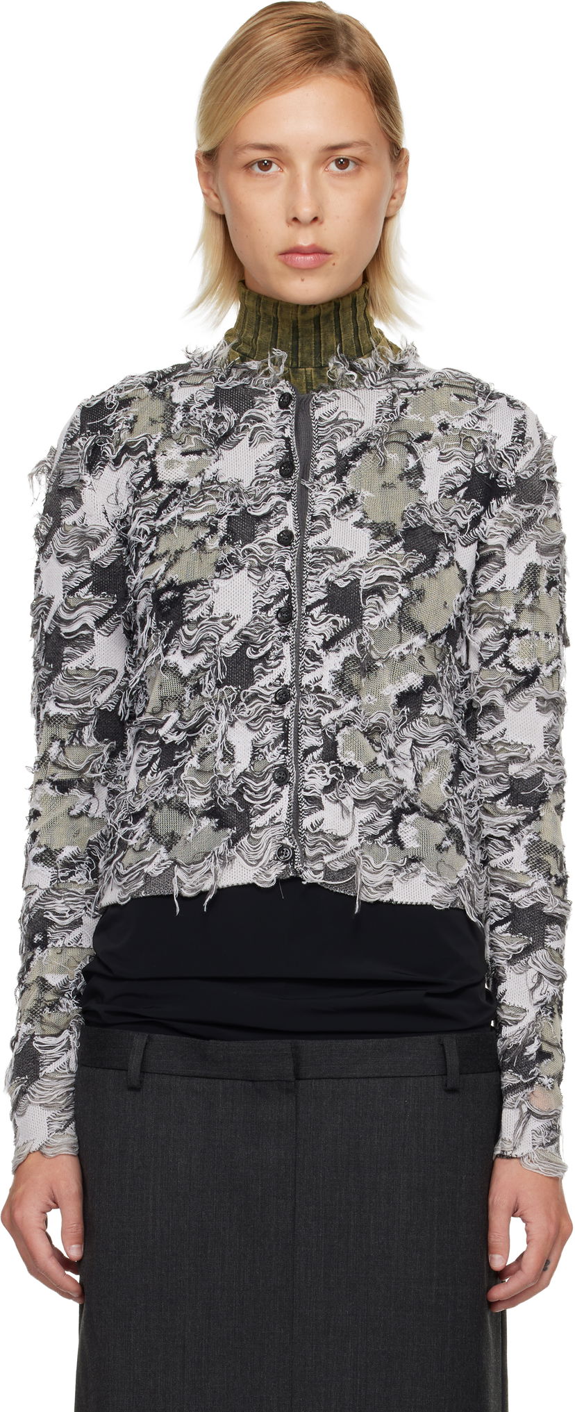 Villapaita Diesel Shredded Knit M-Sibylla Cardigan Monivärinen | A21465 0LKDQ