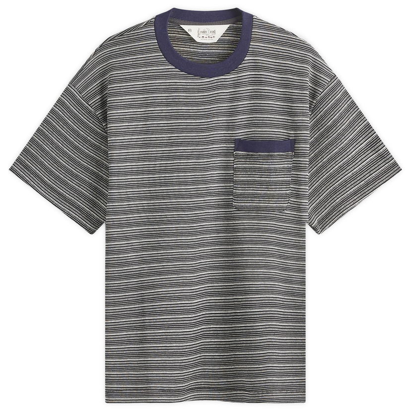 T-paita Brain Dead Zig Zag Stripe T-Shirt Harmaa | F24T00003935-BLK