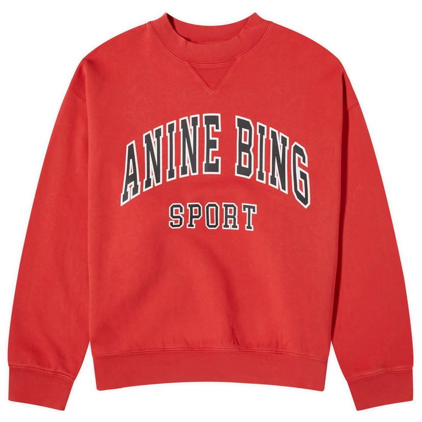 Huppari Anine Bing Jaci Sport Logo Sweatshirt Punainen | A-08-5296-610
