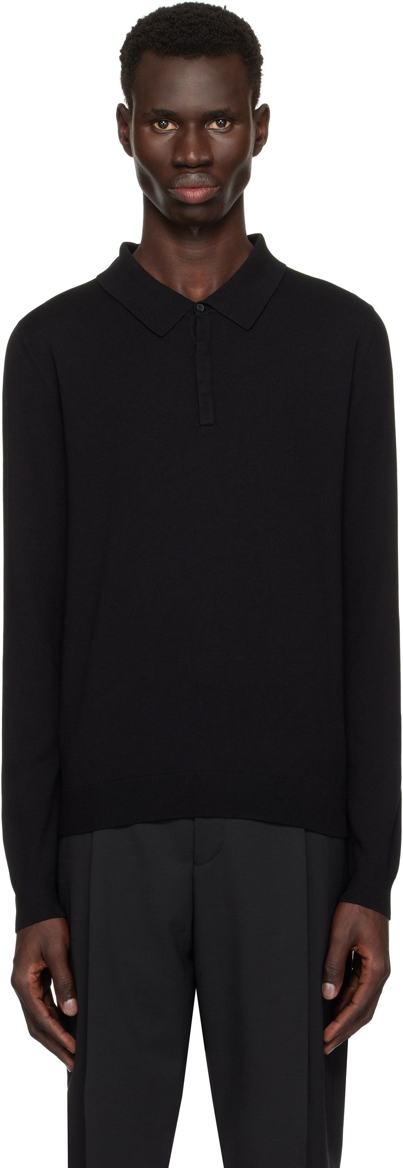 Poolopaita BOSS Hugo Slim-Fit Concealed Placket Polo Musta | 50532050