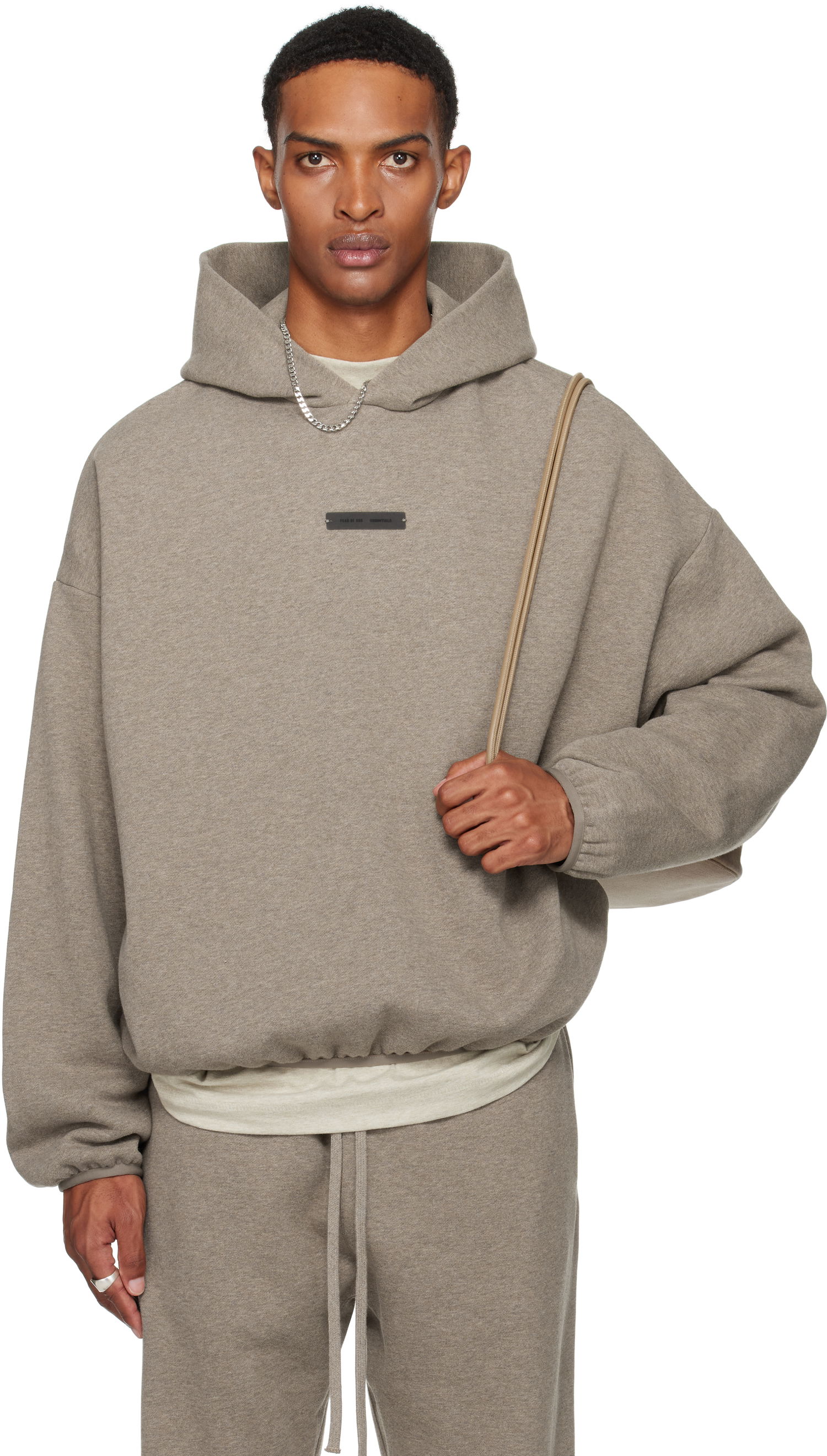 Huppari Fear of God Fear of God ESSENTIALS Modern Fit Fleece Hoodie Harmaa | 192SP256513F, 0