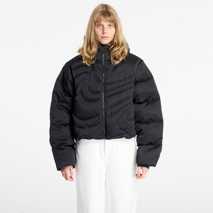 Puffer takki Nike Sportswear Swoosh Series Therma-FIT Oversized Down Puffer Jacket Musta | IB2005-010