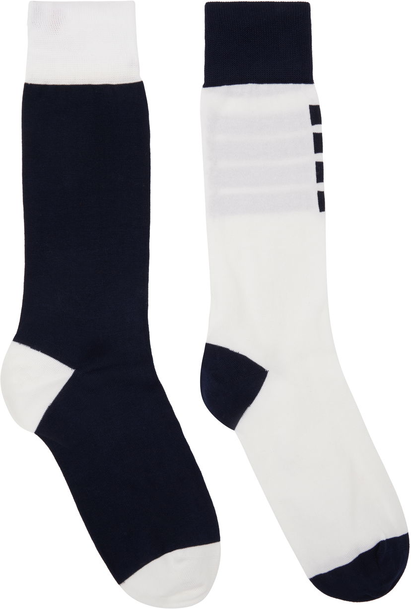 Sukat Thom Browne Thom Browne Funmix 4-Bar Mid Calf Socks Monivärinen | FAS228F-Y3012