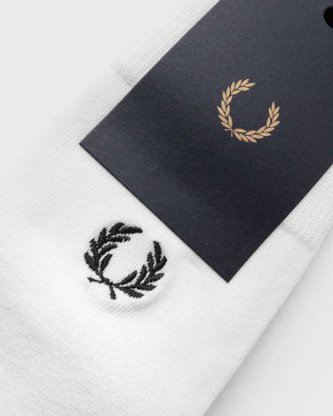 Sukat Fred Perry Classic Laurel Wreath Sock White Valkoinen | C7135 L59, 4