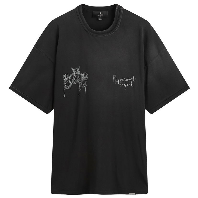 T-paita Represent Clo Hand Drawn Thoroughbred Dogs T-Shirt Musta | MLM100383-03