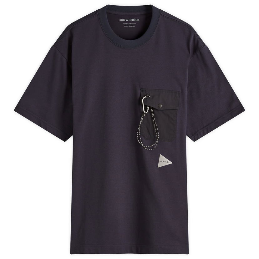 T-paita and wander And Wander Pocket Tee, Size Large Tummansininen | 5745184094-120