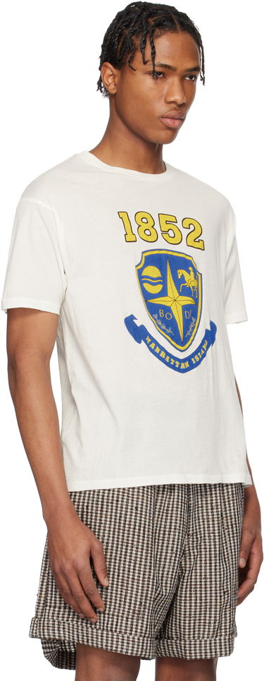 T-paita Bode Bode Crest Boxy T-Shirt Valkoinen | MRS25CS008, 4