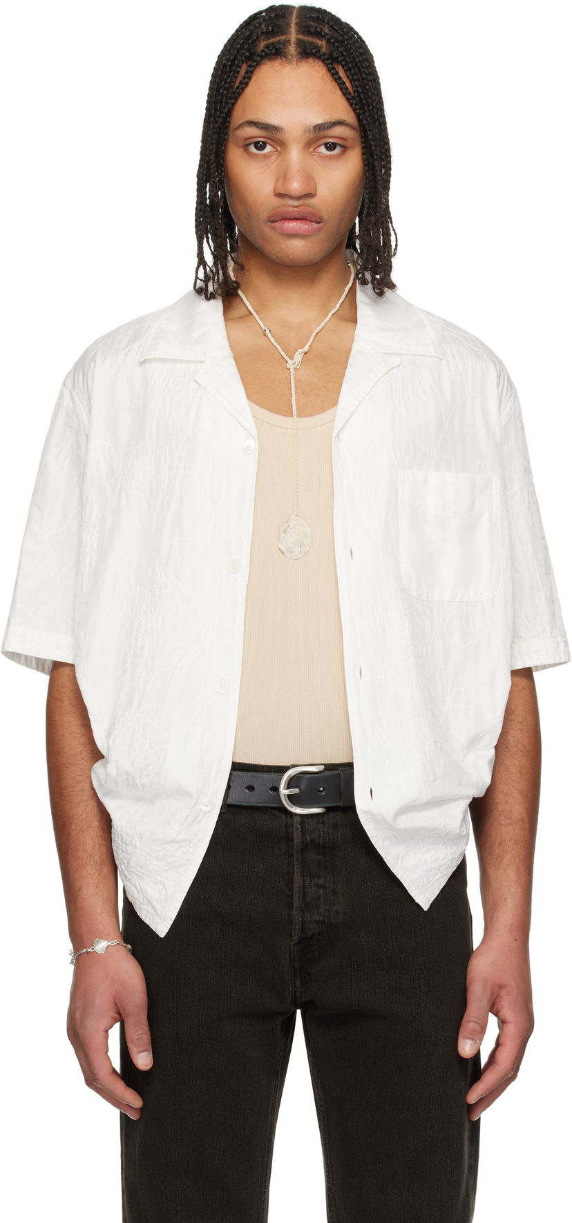 Paita OUR LEGACY Our Legacy Heusen Short Sleeve Shirt Valkoinen | M2252HWF