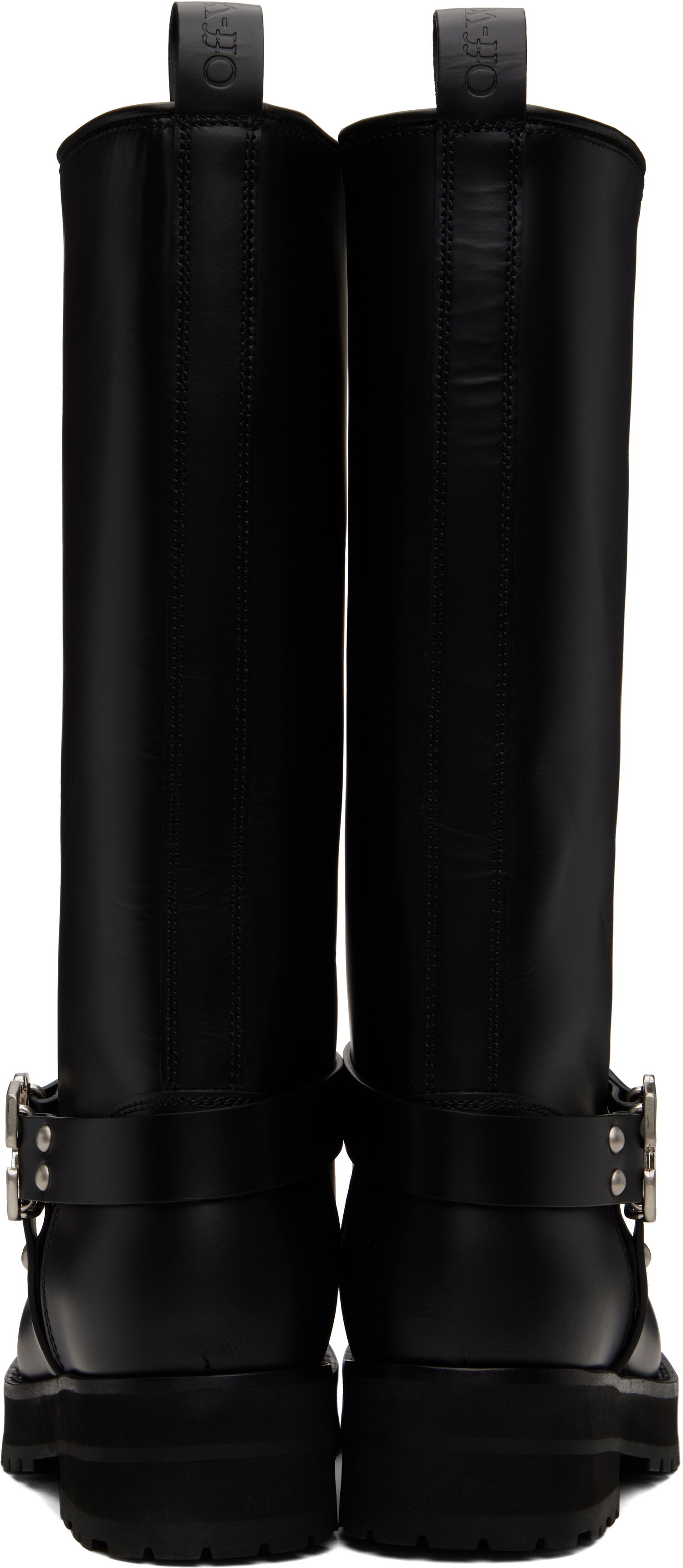 Vaatteet Off-White Off-White Off Track Leather Boots Musta | OWIE045C99LEA0011072, 1