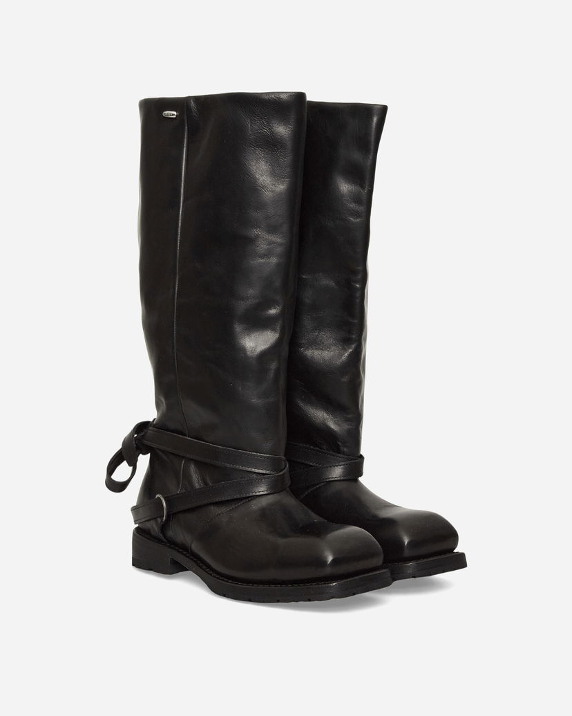 Tennarit ja kengät OUR LEGACY Engine Leather Knee-High Boots Musta | A4257HB 001