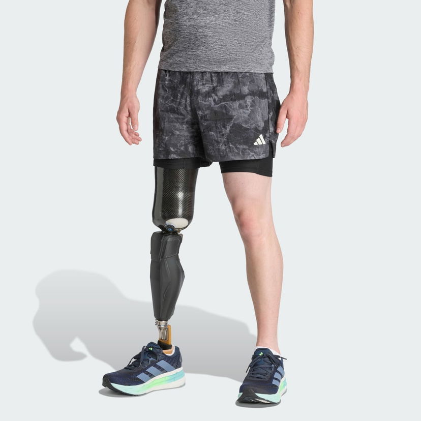 Shortsit adidas Performance Own The Run Spray Dye 2-in-1 Shorts Musta | JN9680