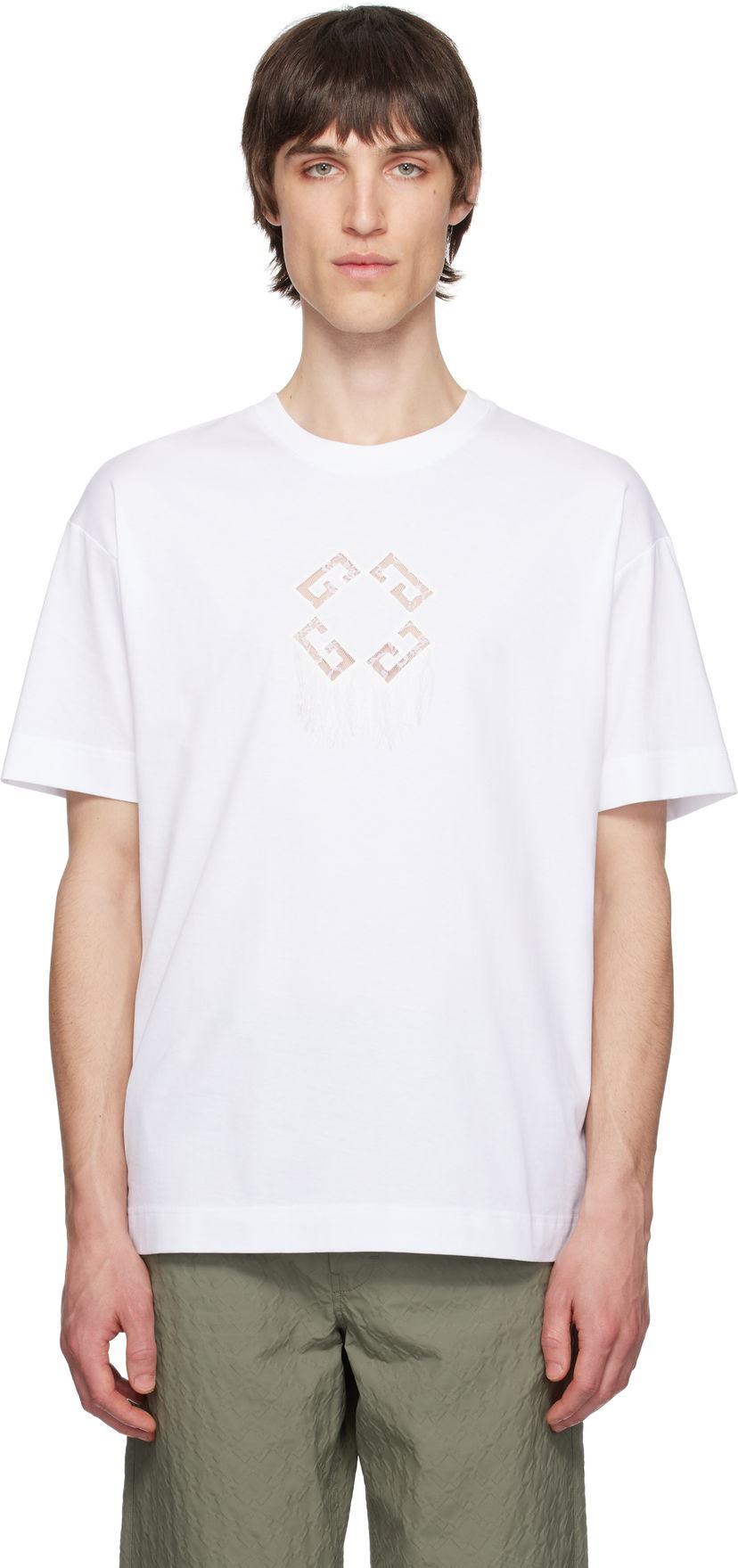 T-paita Givenchy Givenchy Monogram 72 Cotton T-Shirt Valkoinen | BM71MGG213100