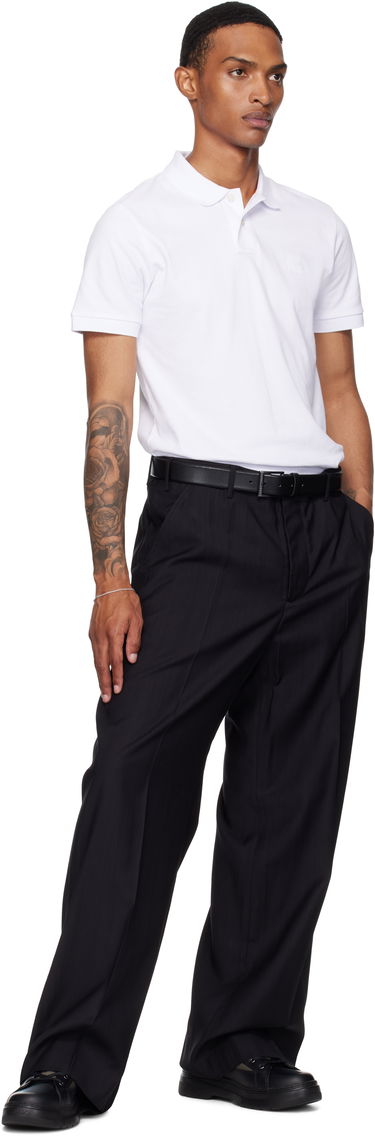 Vyöt BOSS Pebbled Leather Rectangular Buckle Belt Musta | 50541158, 1
