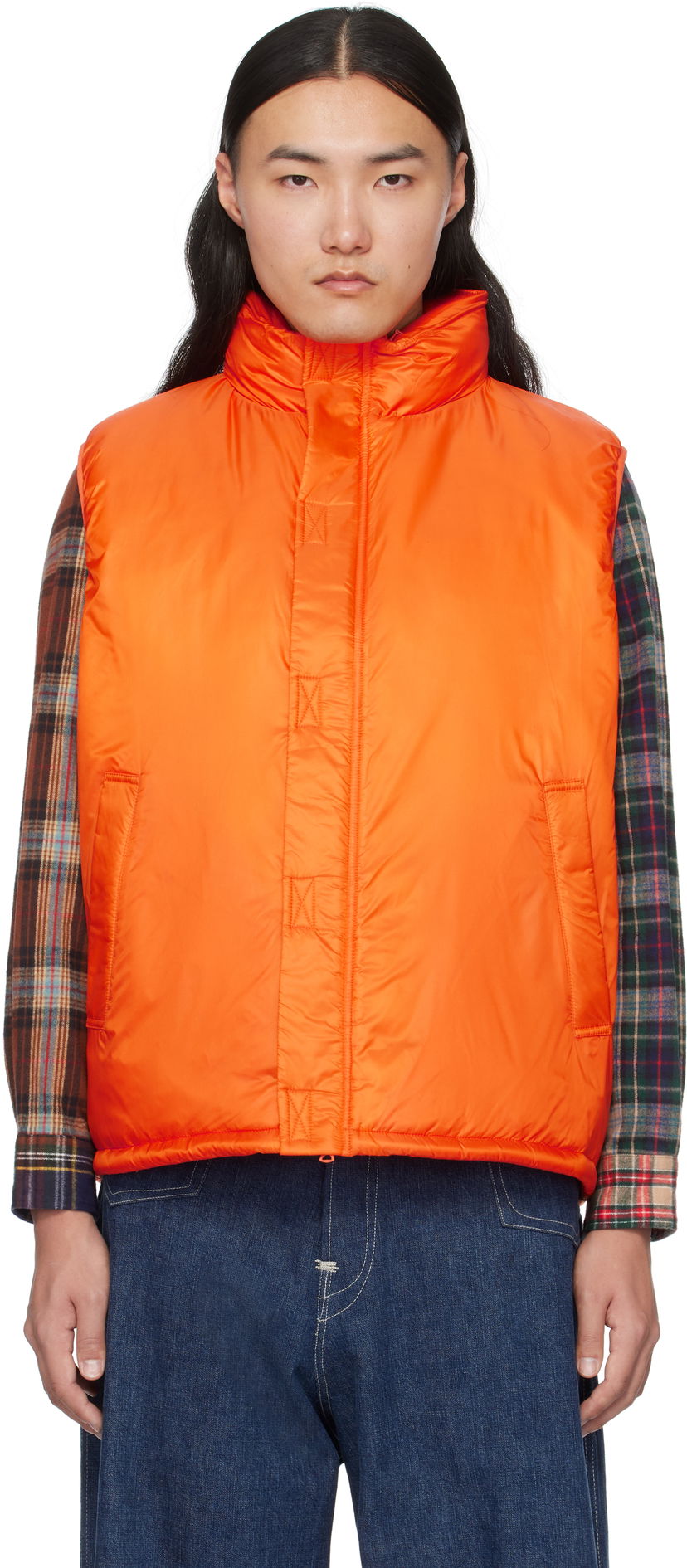 Liivi BEAMS BEAMS PLUS MIL Puff Version 2 Ripstop Vest Oranssi | 38060116139