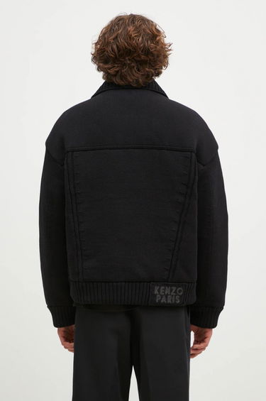 Villapaita KENZO Oversized Knitted Jacket Musta | FE65OU1419NC.99, 2