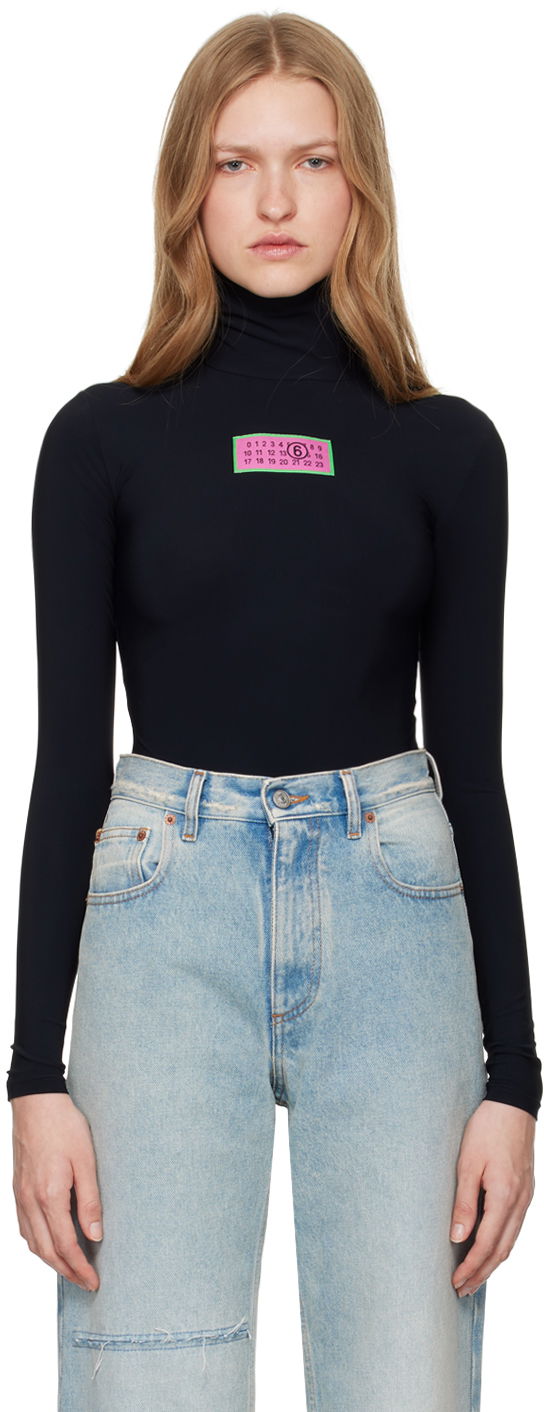 Body Maison Margiela Jersey Bodysuit Musta | S62NA0075 M20039