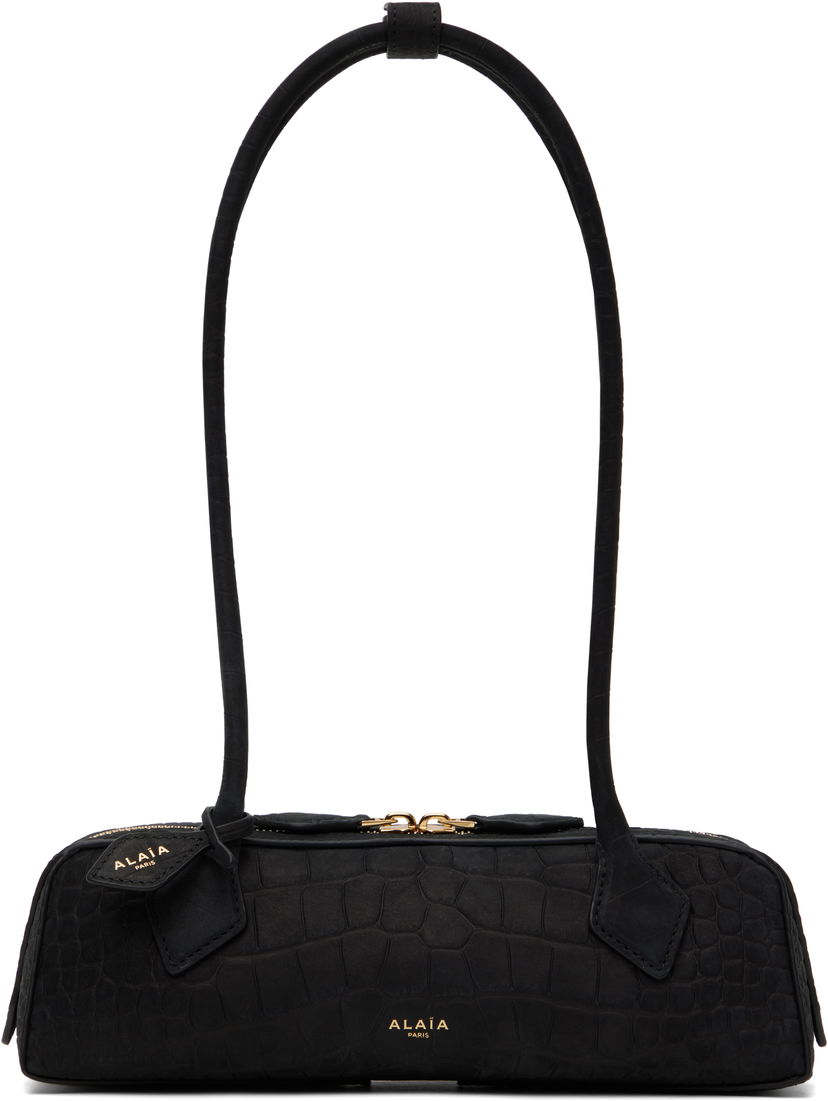 Olkalaukku Alaïa 'Le Teckel' Small Croc-Effect Leather Bag Musta | AA1S06029CA554