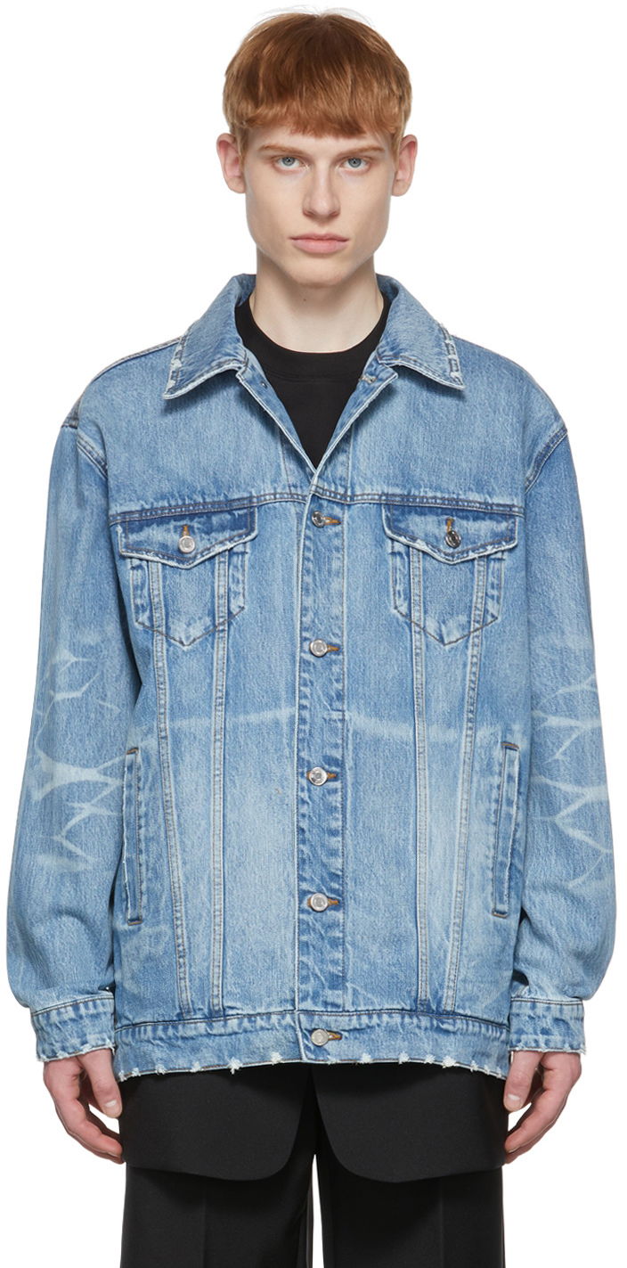 Takki We11done We11done Trucker Denim Jacket Sininen | WD-DJ1-22-354-U-BL