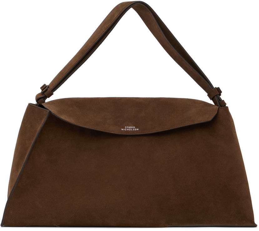 Käsilaukku Studio Nicholson Studio Nicholson Suede Shoulder Bag Ruskea | SHIBORU SN - 742