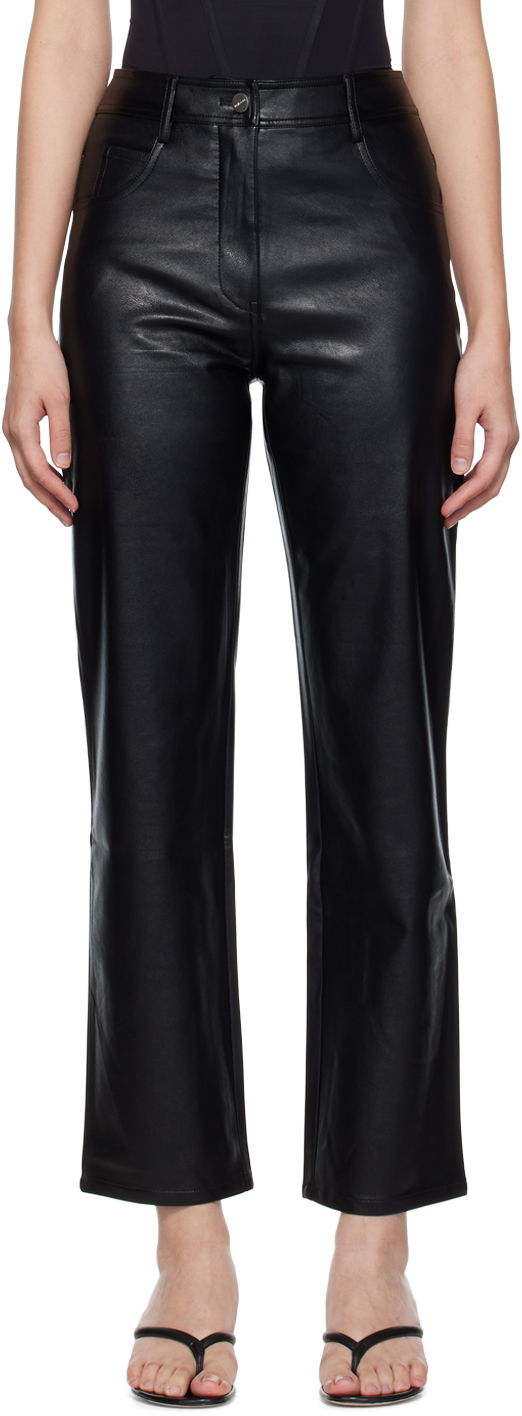 Housut Miaou Miaou Junior Faux-Leather Pants Musta | 1010-CL-BLKL