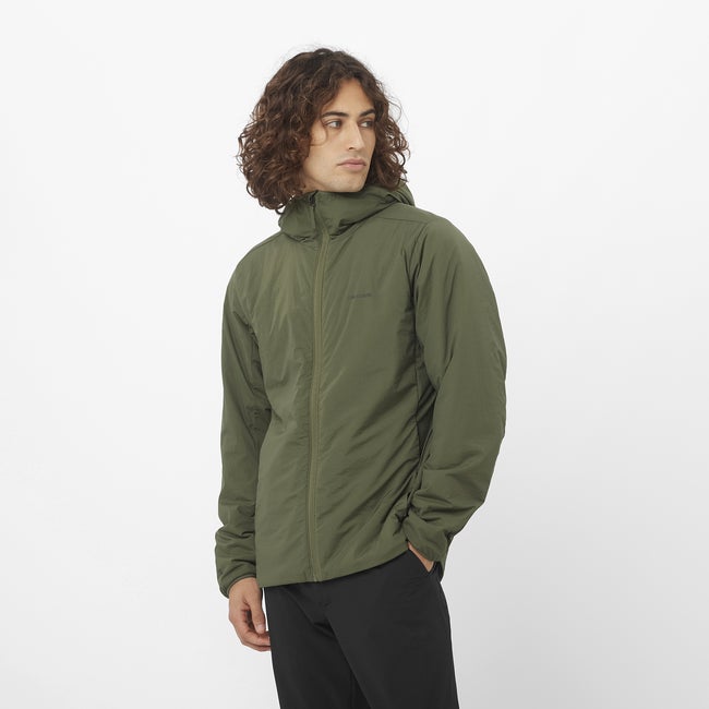 Tuulitakki Salomon Flex Hooded Jacket Vihreä | LC2473600, 0