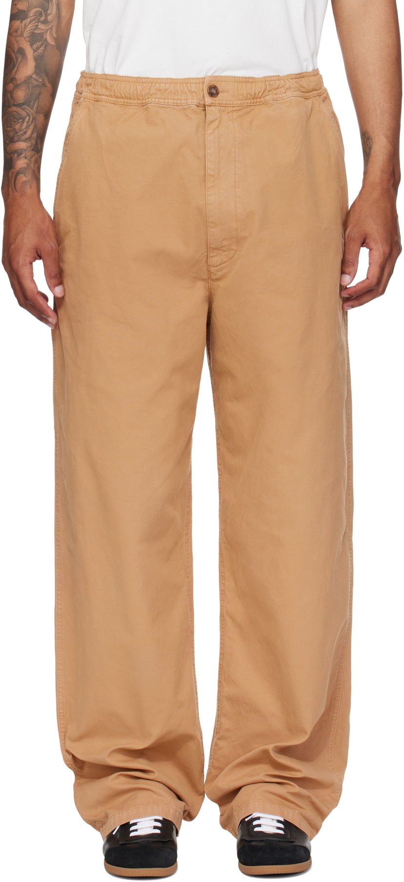 Housut Maison Margiela MM6 Maison Margiela Canvas Trousers Beige | SH0KA0048 S78548