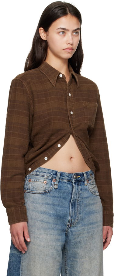 Paita R13 R13 Wrap Around Plaid Shirt Ruskea | R13WR433-R554B, 1