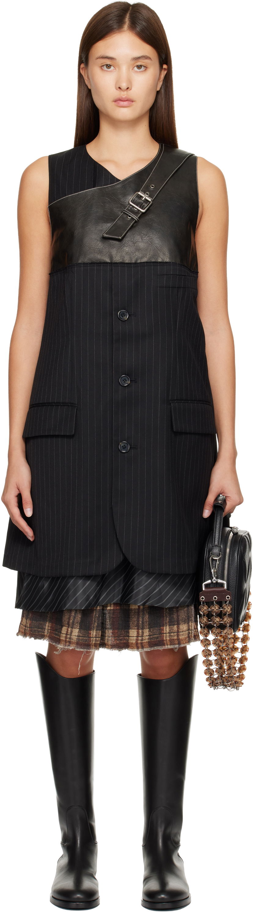 Mekko Andersson Bell Blazer Cut Sleeveless Midi Dress Musta | atb1396w