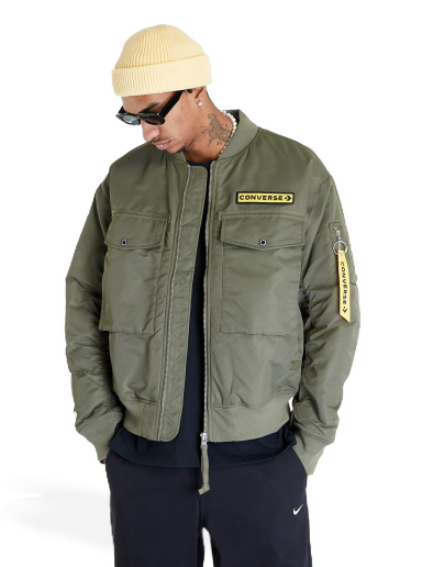 Bomber-takki Converse Military Pack Ma-1 Bomber Jacket Vihreä | 10023761-A01