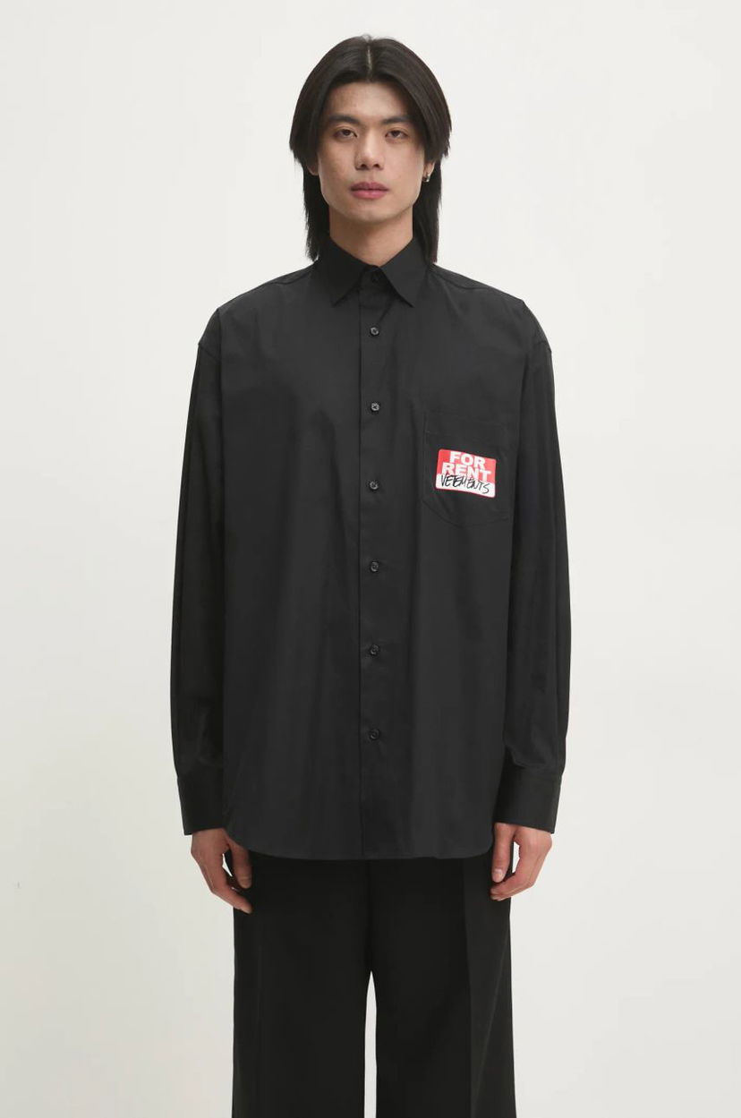 Paita VETEMENTS VETEMENTS For Rent Relaxed Fit Shirt Musta | UA66SH450B