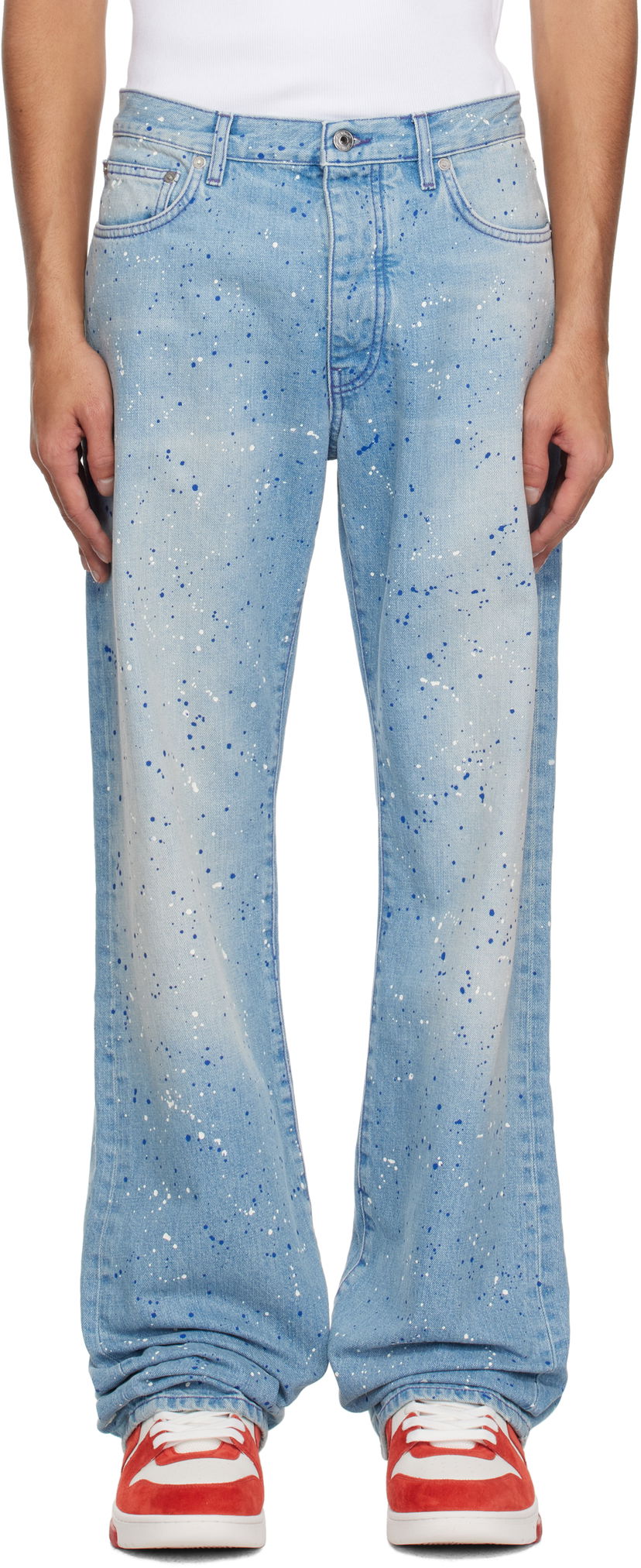 Jeans Off-White Off-White Paint Splatter Jeans Sininen | OMYA18JS25DEN0024684