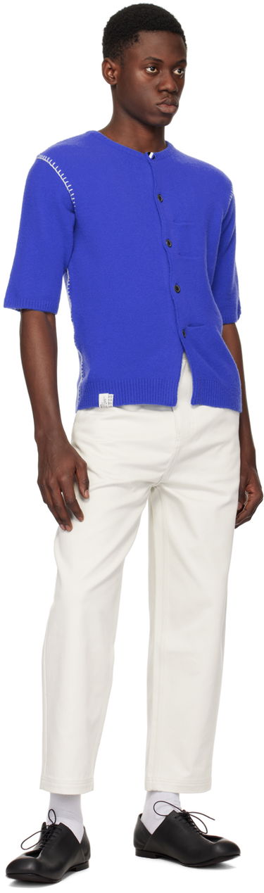 Villapaita ADER ERROR Short Sleeve Knit Cardigan Sininen | BN01SSKT0702BL, 3