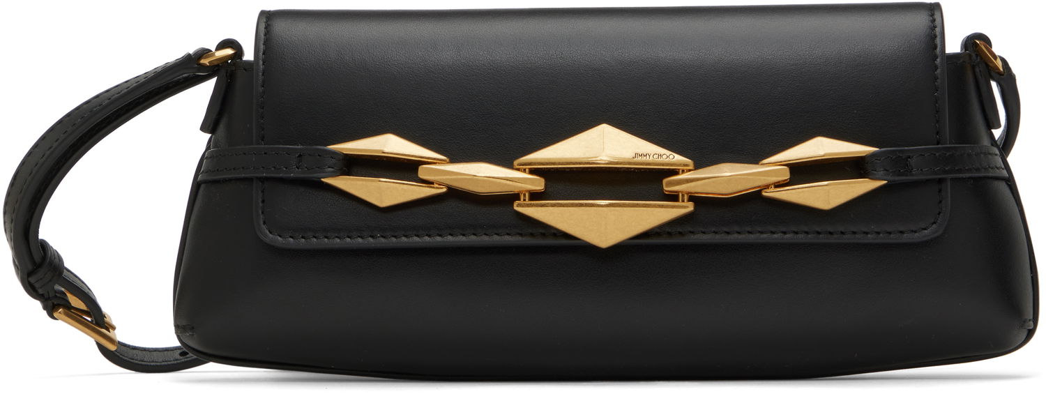 Käsilaukku Jimmy Choo Jimmy Choo Diamond East-West Shoulder Bag Musta | DIAMOND SHLDR E/W SM, 0