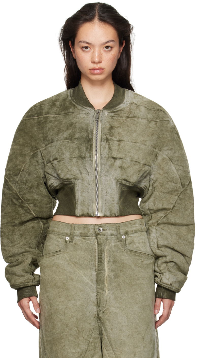 Bomber-takki Rick Owens Bomber Jacket Vihreä | DS02D2723 MO