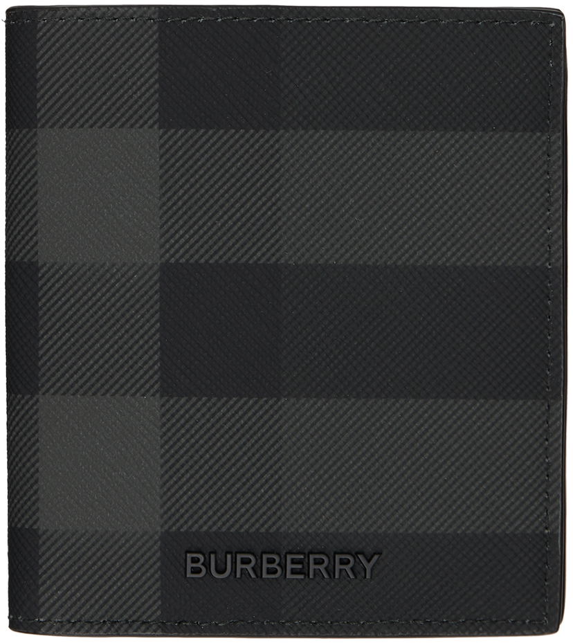 Lompakko Burberry Check Bifold Wallet Musta | 8073276