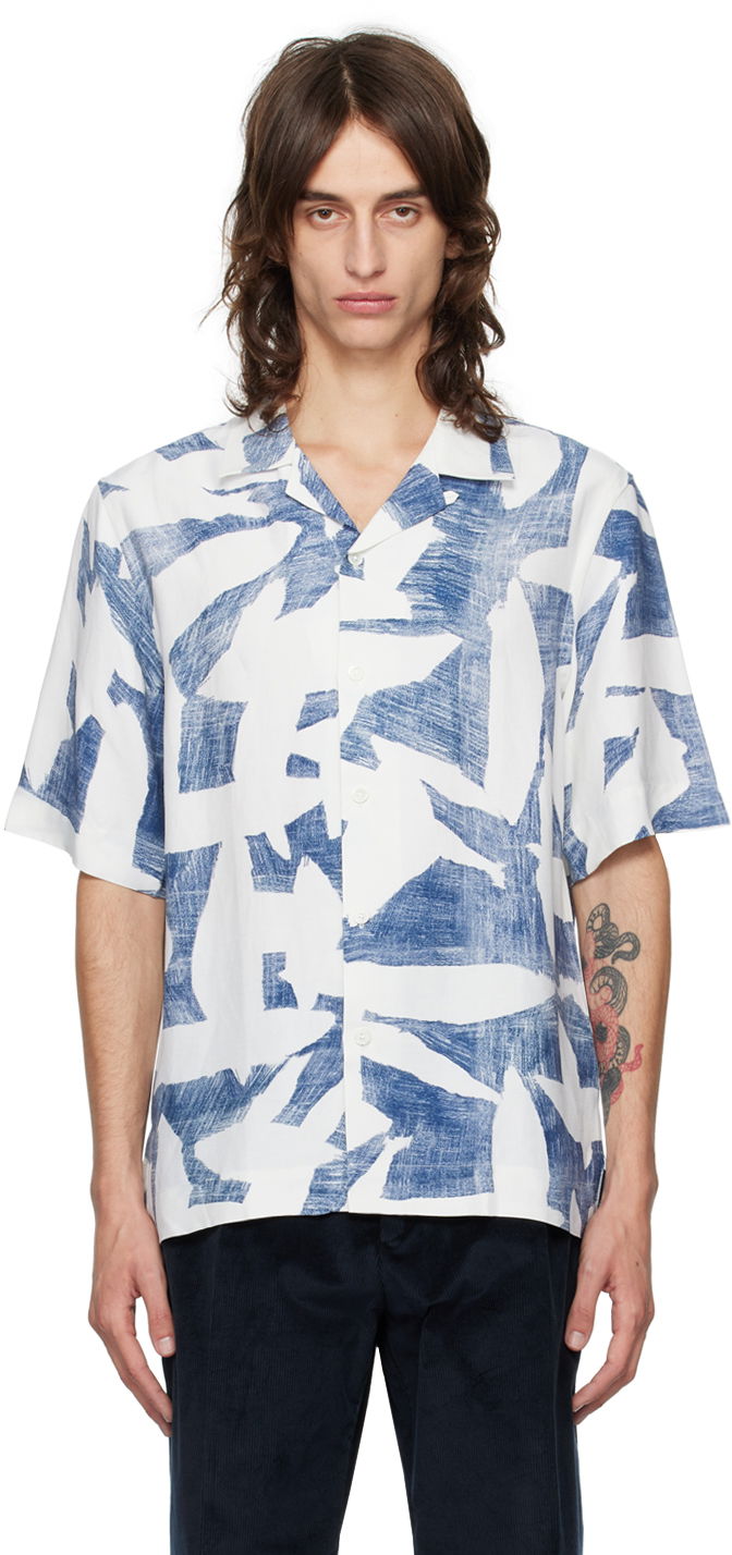 Paita Paul Smith Paul Smith Abstract Print Shirt Valkoinen | M1R-905U-N02392-40