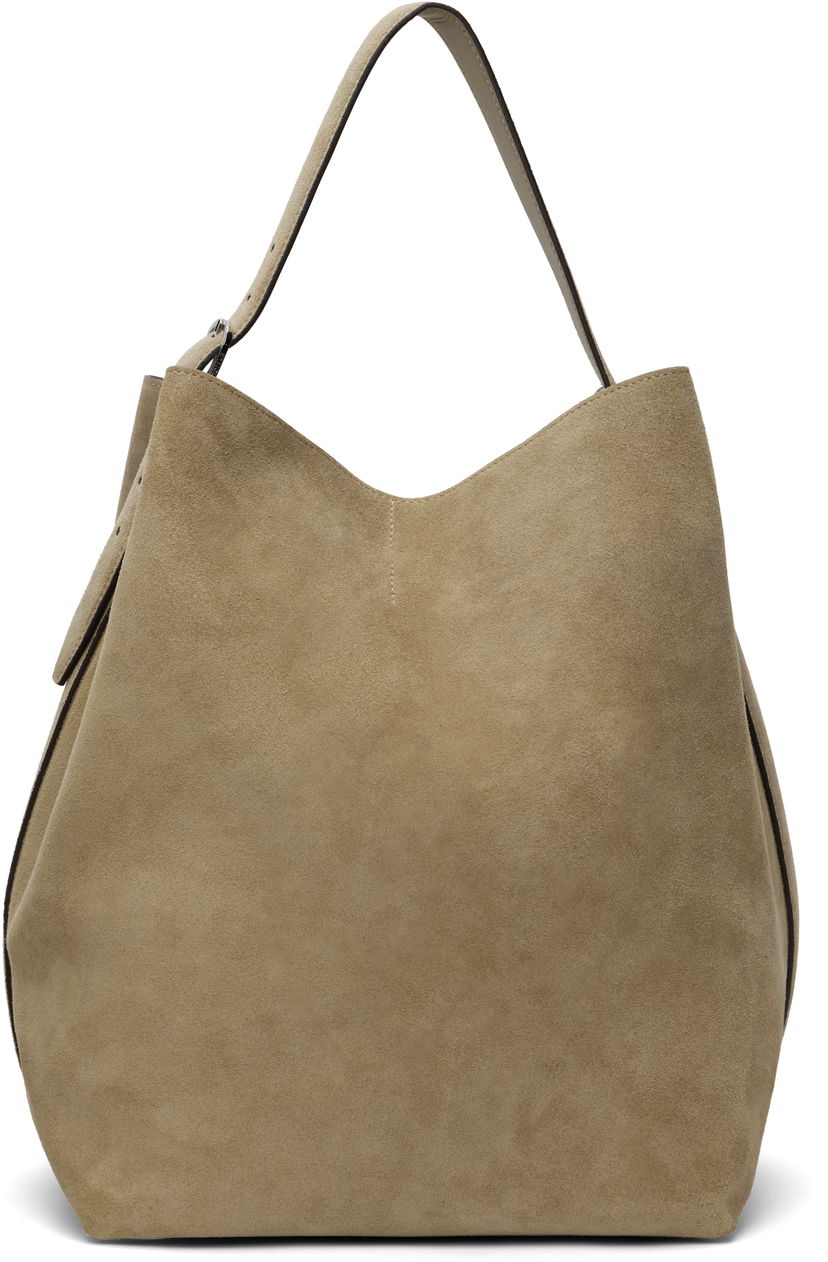 Käsilaukku TOTEME TOTEME Belted Suede Tote Beige | 234-WAL853-LE0004